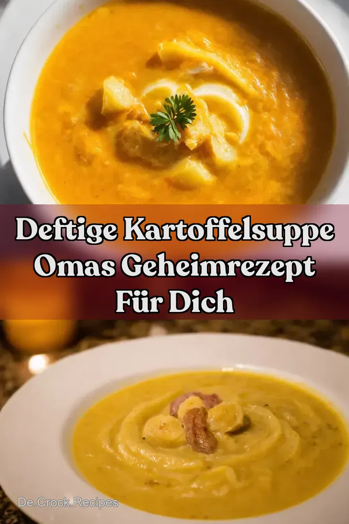 Deftige Kartoffelsuppe Omas Geheimrezept f&uuml;r Dich