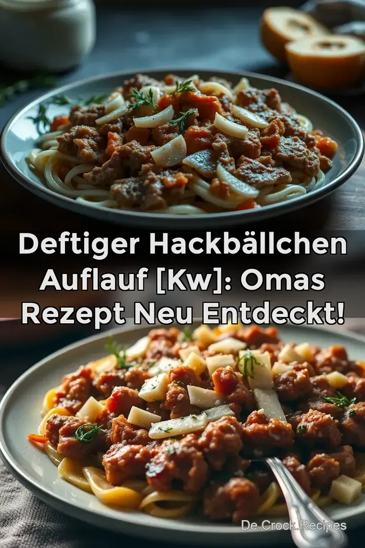 Deftiger Hackbällchen Auflauf [kw]: Omas Rezept neu entdeckt!