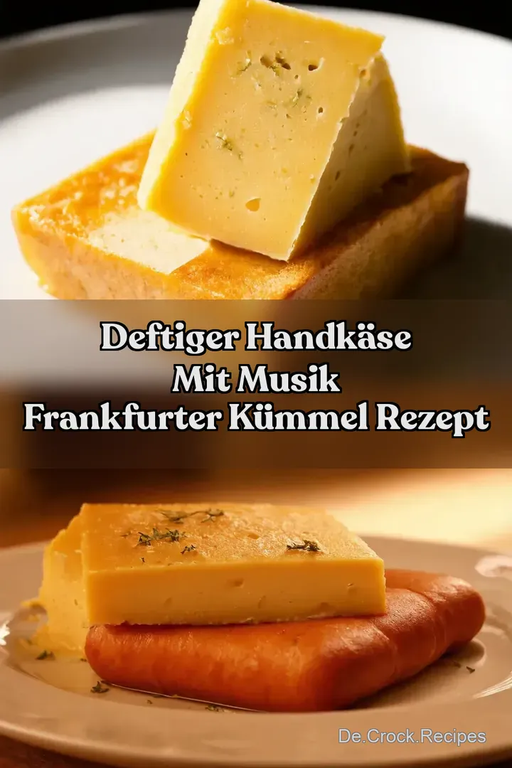 Deftiger Handk&auml;se mit Musik Frankfurter K&uuml;mmel Rezept