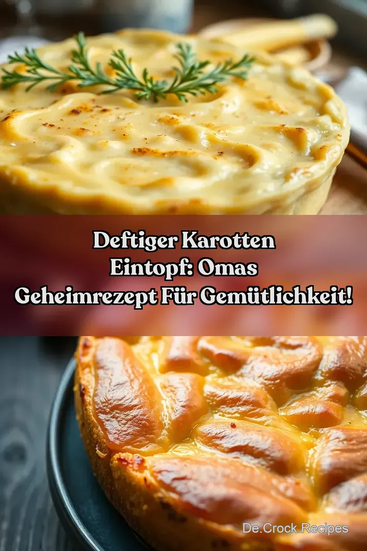 Deftiger Karotten Eintopf: Omas Geheimrezept für Gemütlichkeit!