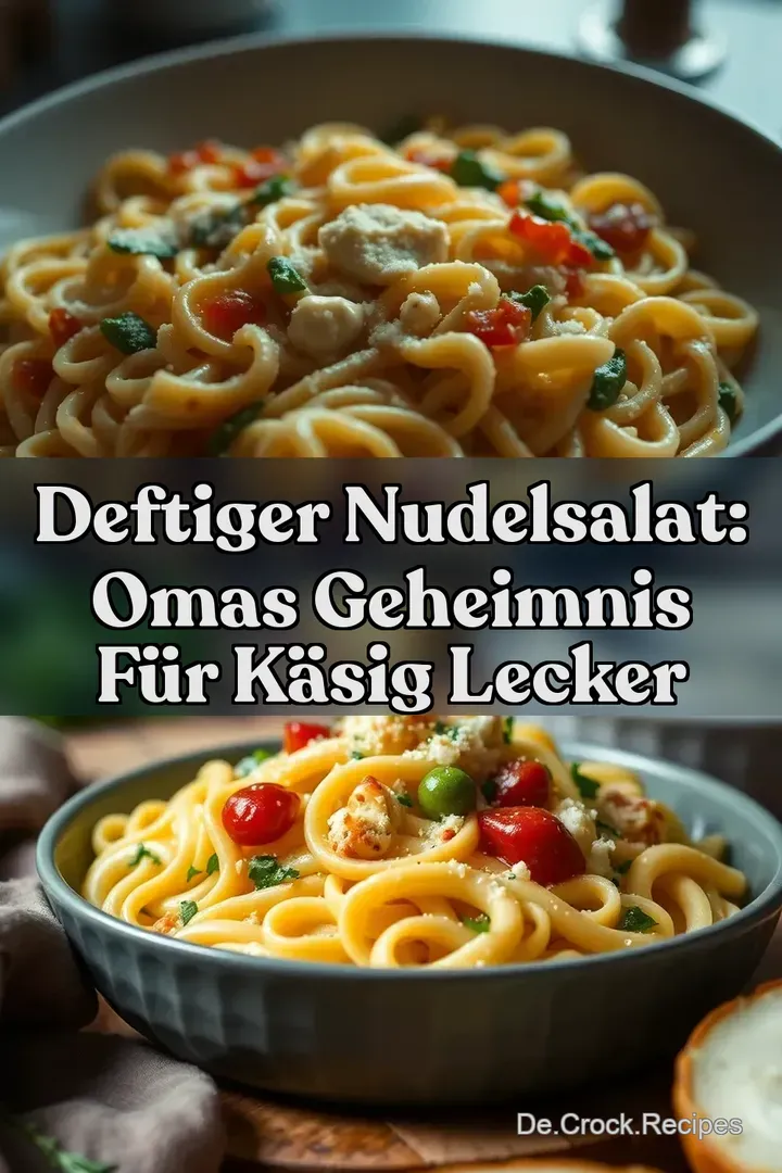 Deftiger Nudelsalat: Omas Geheimnis für Käsig Lecker