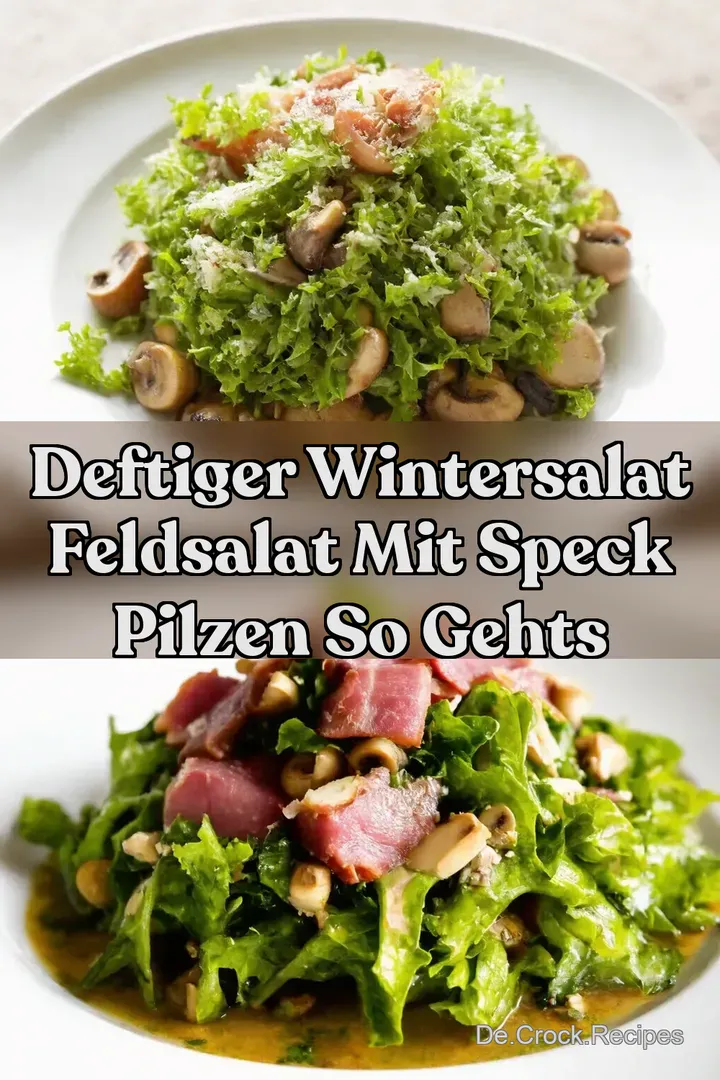 Deftiger Wintersalat Feldsalat mit Speck Pilzen so gehts