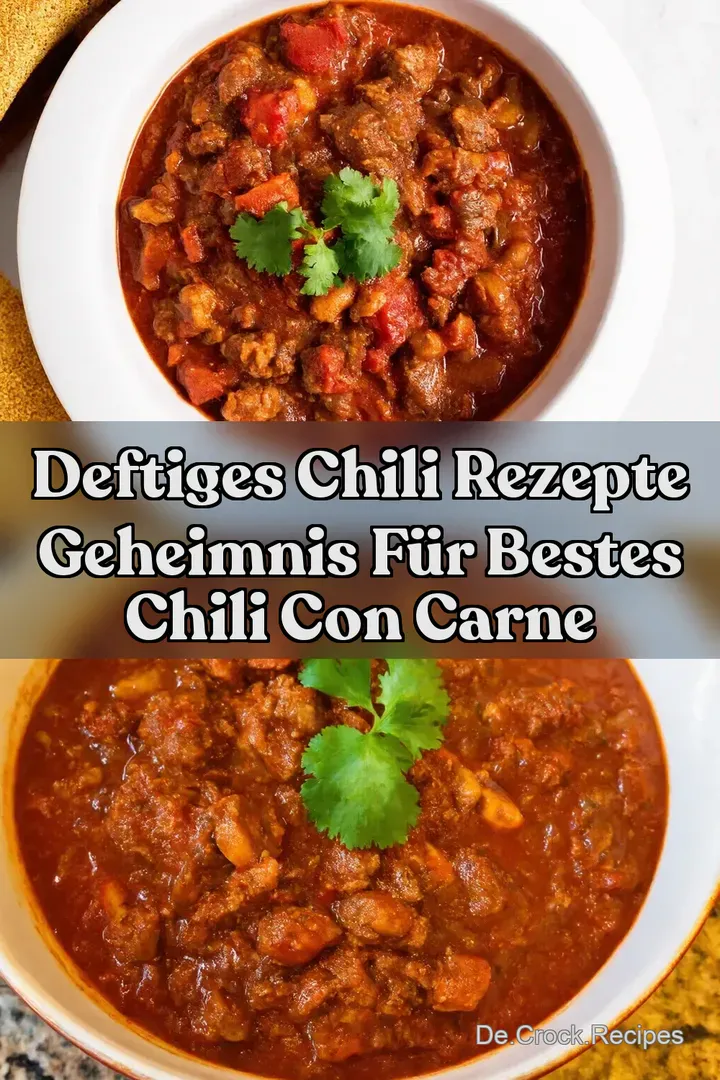 Deftiges Chili Rezepte Geheimnis f&uuml;r Bestes Chili Con Carne