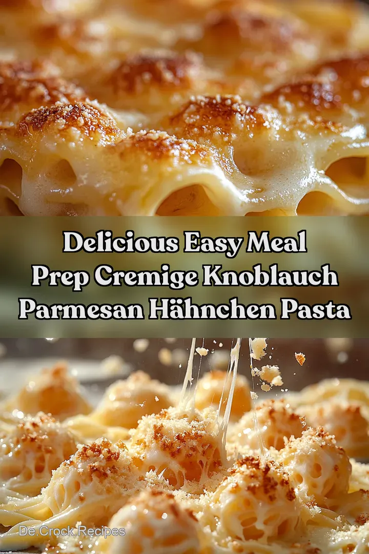 Delicious Easy Meal Prep Cremige Knoblauch Parmesan Hähnchen Pasta