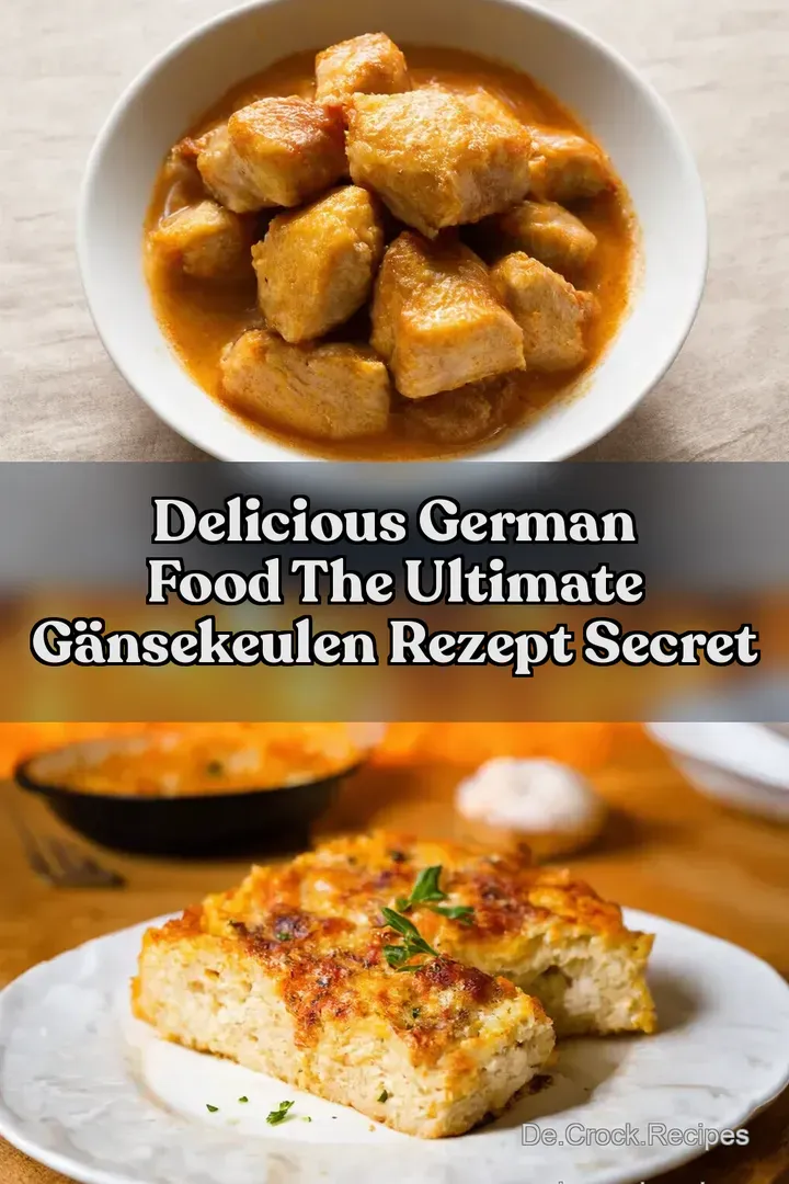 Delicious German Food The Ultimate G&auml;nsekeulen Rezept Secret