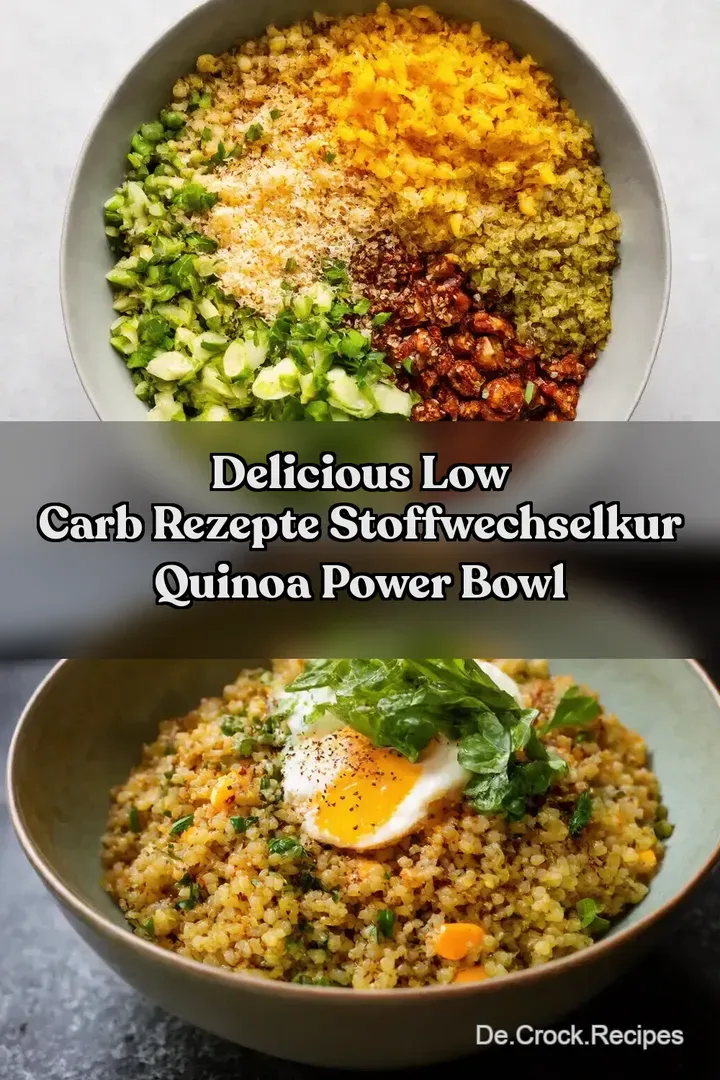 Delicious Low Carb rezepte stoffwechselkur Quinoa Power Bowl