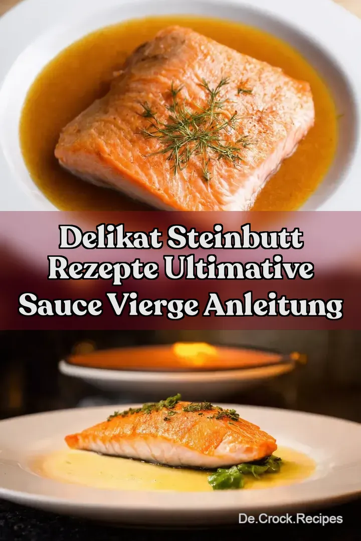 Delikat Steinbutt Rezepte Ultimative Sauce Vierge Anleitung