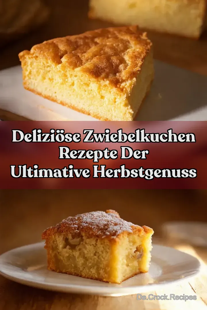 Delizi&ouml;se Zwiebelkuchen Rezepte Der ULTIMATIVE Herbstgenuss