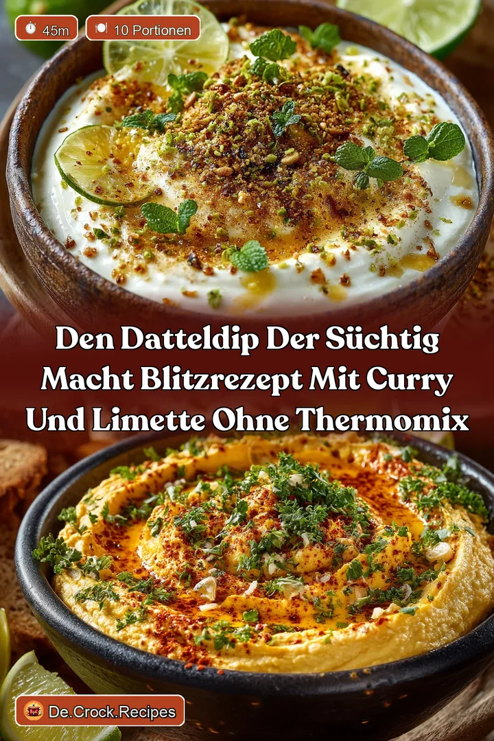 Den Datteldip der s&uuml;chtig macht Blitzrezept mit Curry und Limette ohne Thermomix