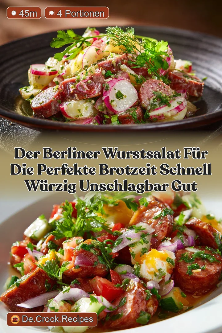 Der Berliner Wurstsalat f&uuml;r die perfekte Brotzeit schnell w&uuml;rzig unschlagbar gut