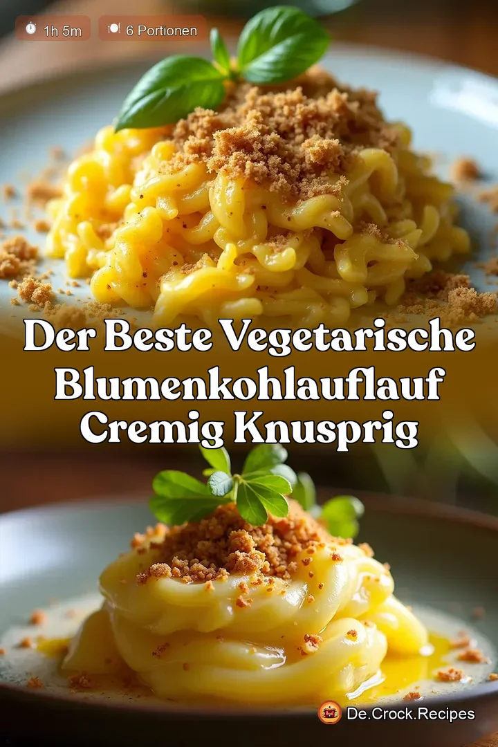 Der beste Vegetarische Blumenkohlauflauf Cremig Knusprig