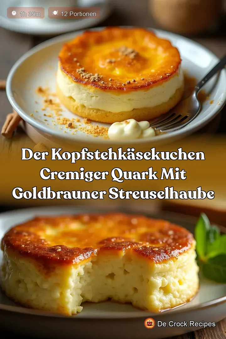 Der KopfstehK&auml;sekuchen Cremiger Quark mit goldbrauner Streuselhaube