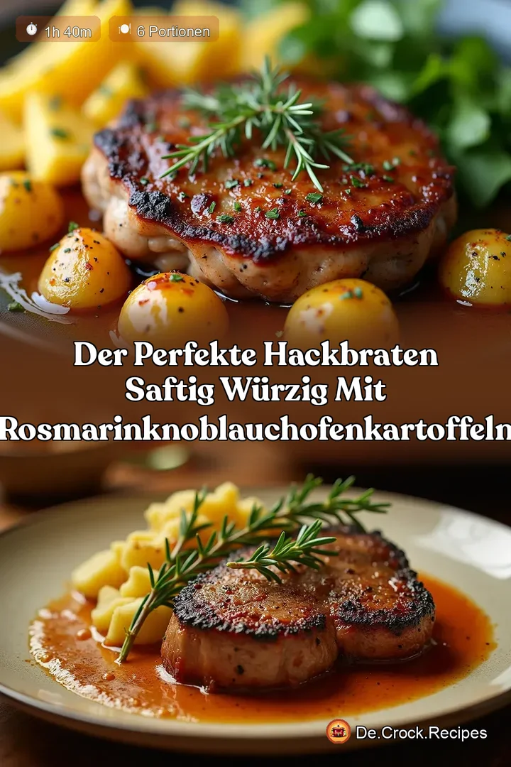 Der Perfekte Hackbraten Saftig W&uuml;rzig mit RosmarinKnoblauchOfenkartoffeln