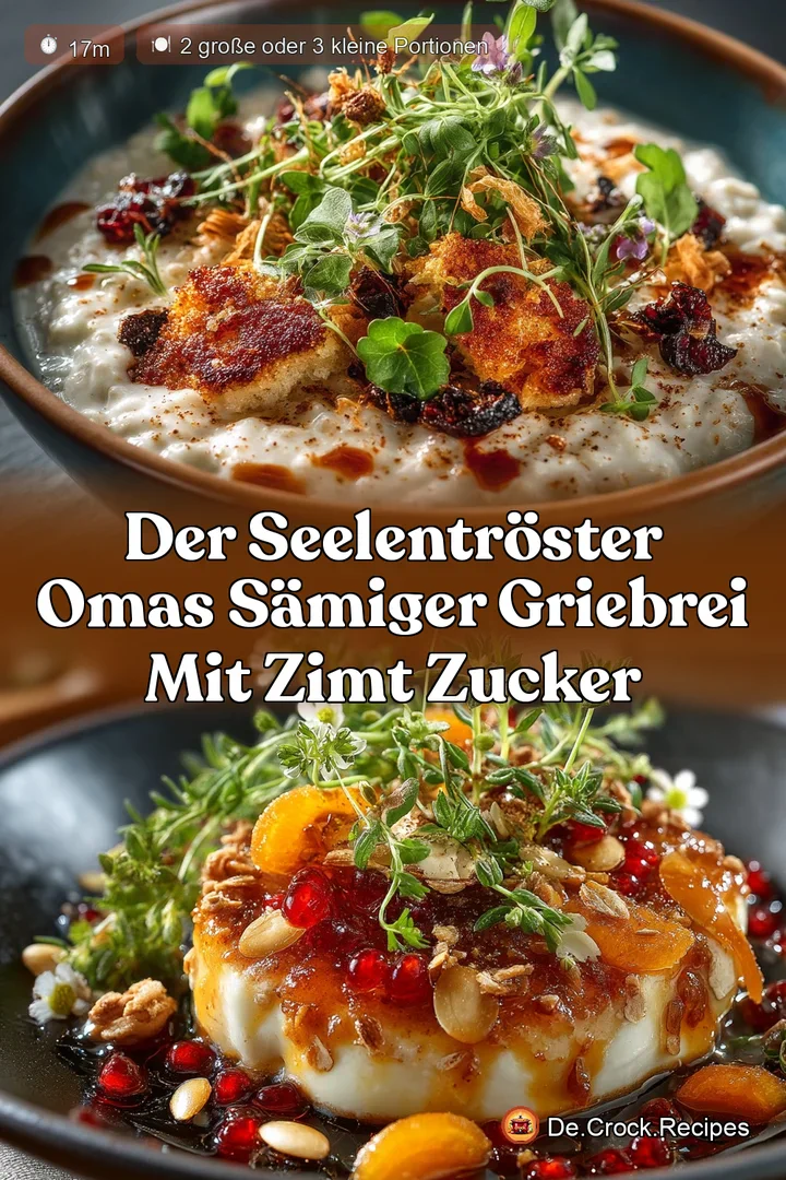 Der Seelentr&ouml;ster Omas S&auml;miger Griebrei mit Zimt Zucker