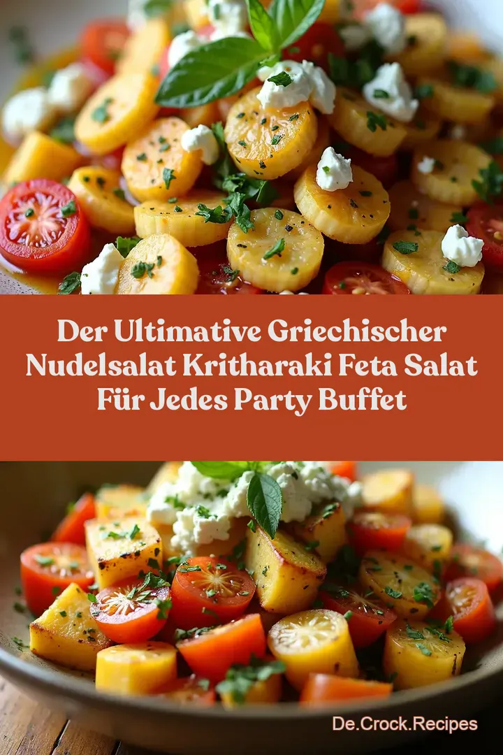 Der ultimative Griechischer Nudelsalat Kritharaki Feta Salat f&uuml;r jedes Party Buffet