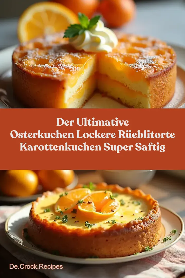 Der ultimative Osterkuchen Lockere R&uuml;eblitorte Karottenkuchen super saftig