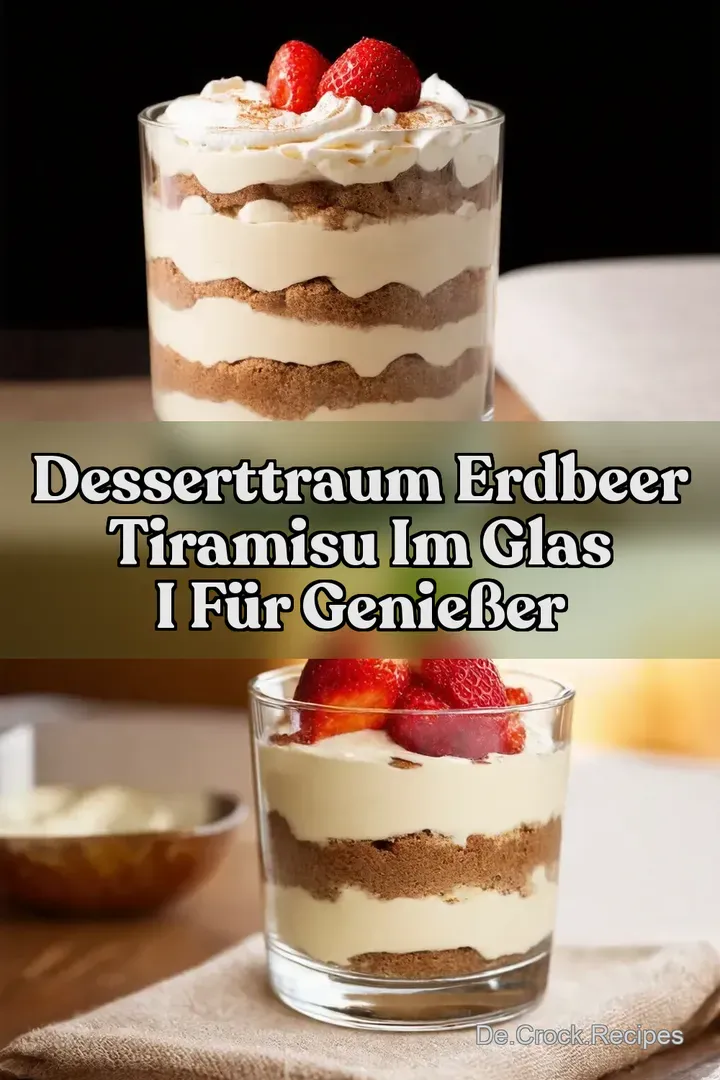 DessertTraum Erdbeer Tiramisu im Glas I f&uuml;r Genie&szlig;er