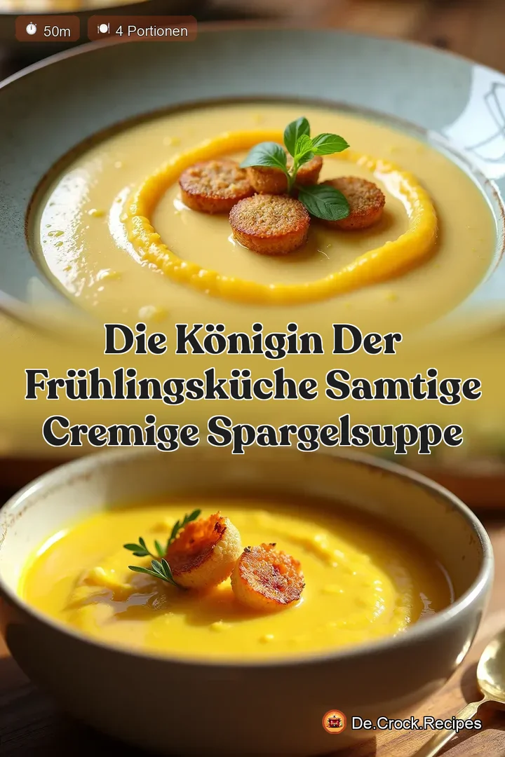 Die K&ouml;nigin der Fr&uuml;hlingsk&uuml;che Samtige Cremige Spargelsuppe