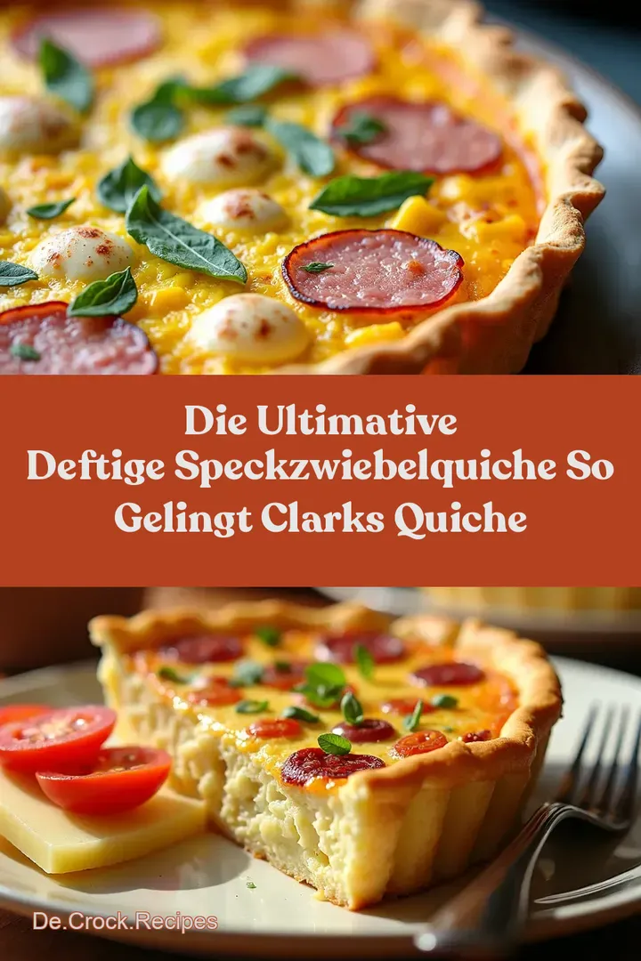 Die Ultimative Deftige SpeckZwiebelQuiche So gelingt Clarks Quiche