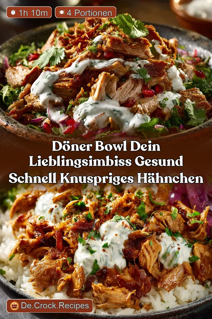 D&ouml;ner Bowl Dein LieblingsImbiss gesund schnell Knuspriges H&auml;hnchen