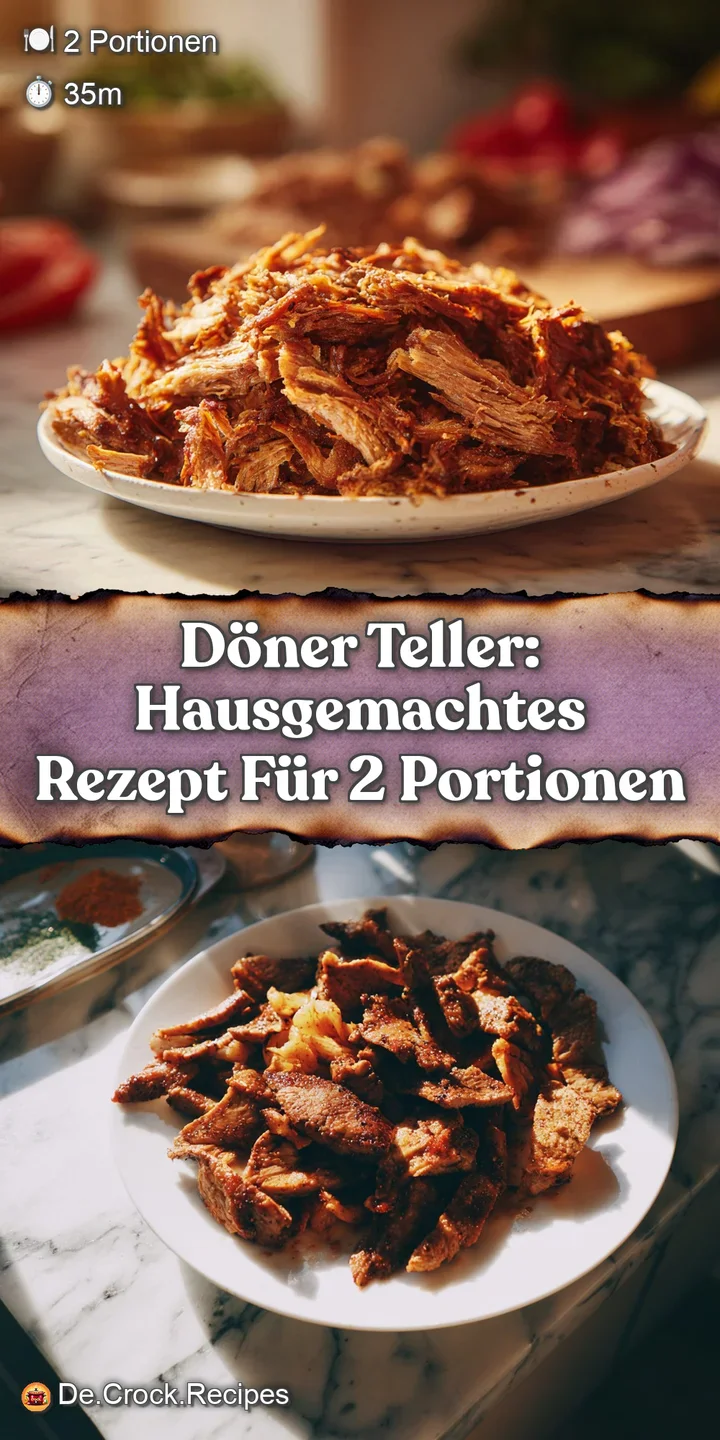 Close-up of juicy D&ouml;ner meat, crispy fries, and creamy white sauce create an irresistible, flavorful D&ouml;ner Teller, ready t...