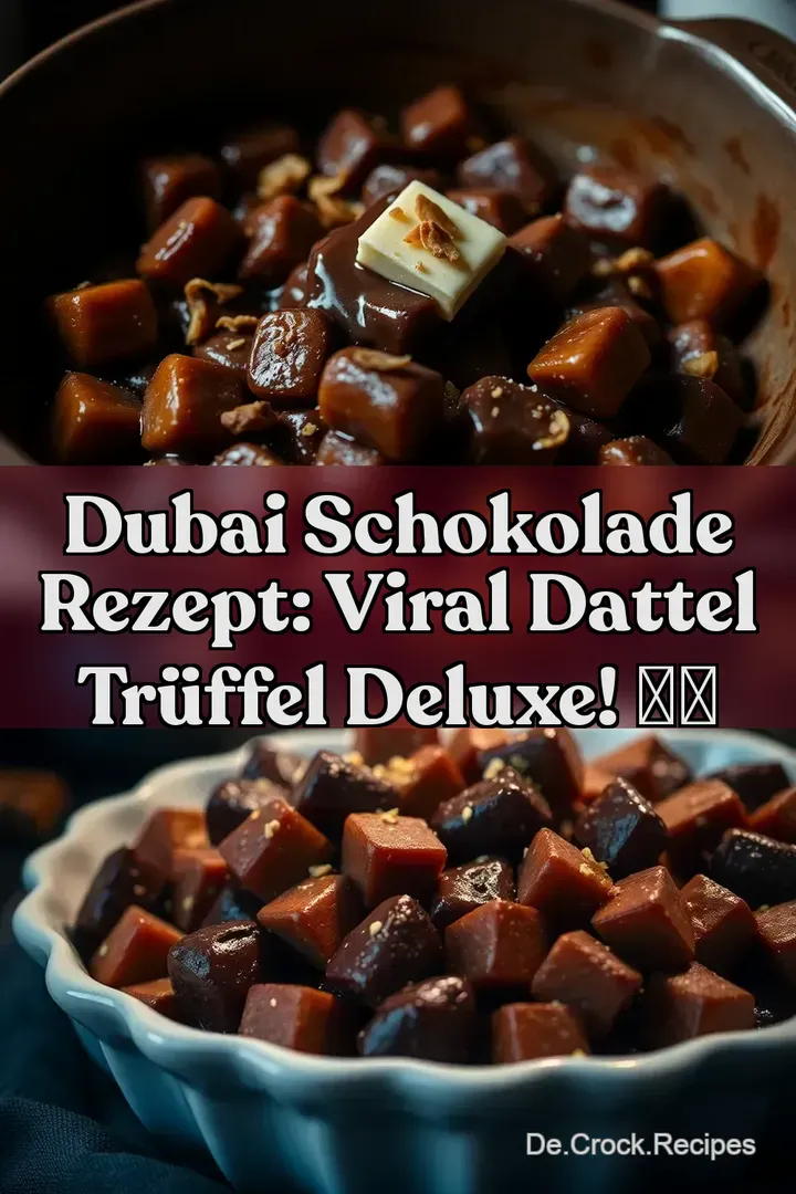 Dubai Schokolade Rezept: Viral Dattel Trüffel Deluxe! ✨🍫