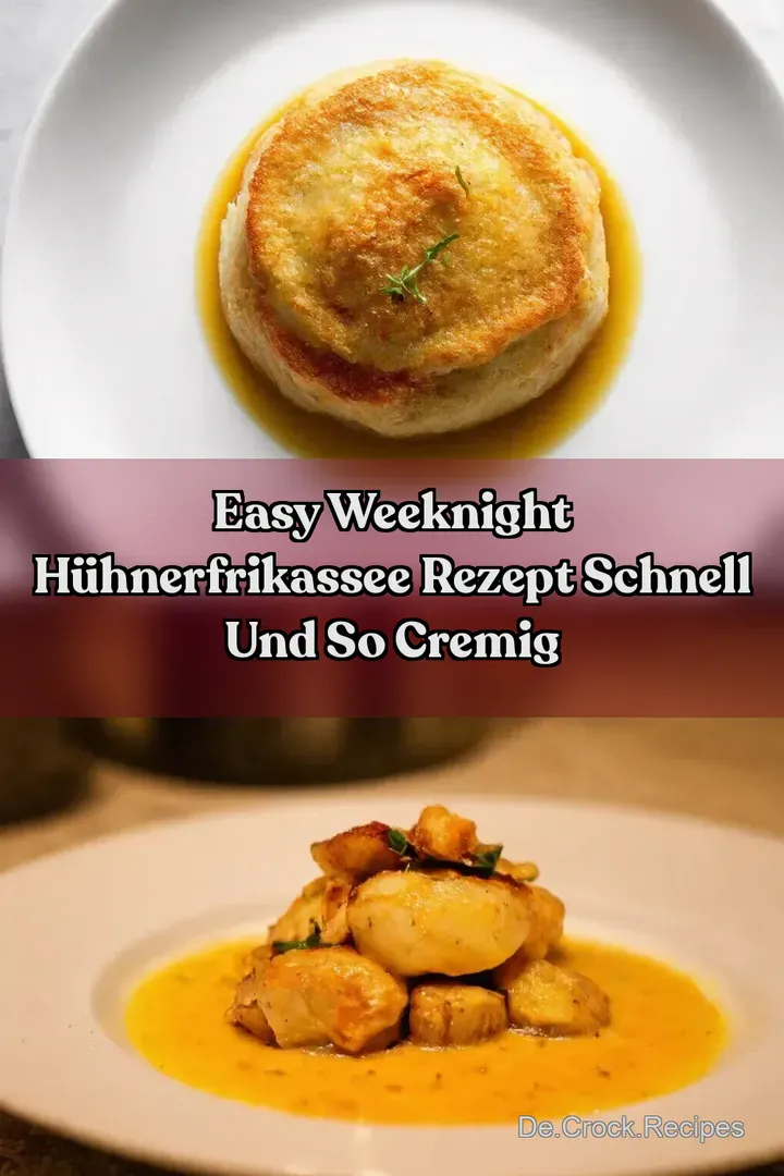 Easy Weeknight H&uuml;hnerfrikassee Rezept schnell und So cremig