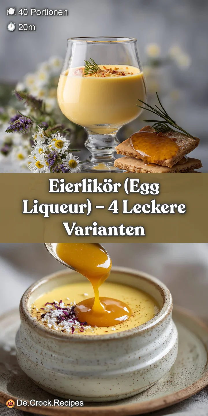 Close-up of rich, yellow Eierlik&ouml;r; its smooth texture hints at decadent creaminess, dusted with a touch of cocoa, temptin...