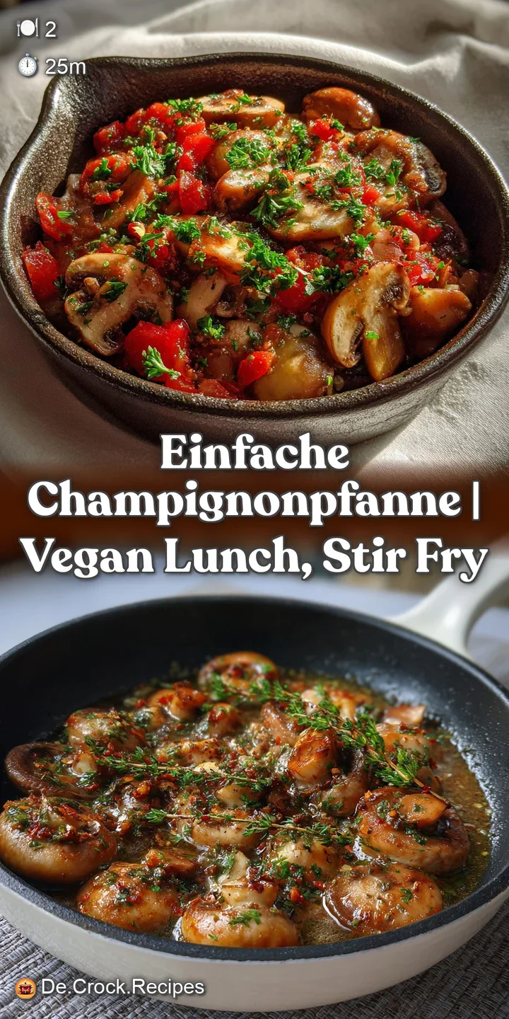 Einfache ChampignonPfanne | Vegan Lunch Stir Fry
