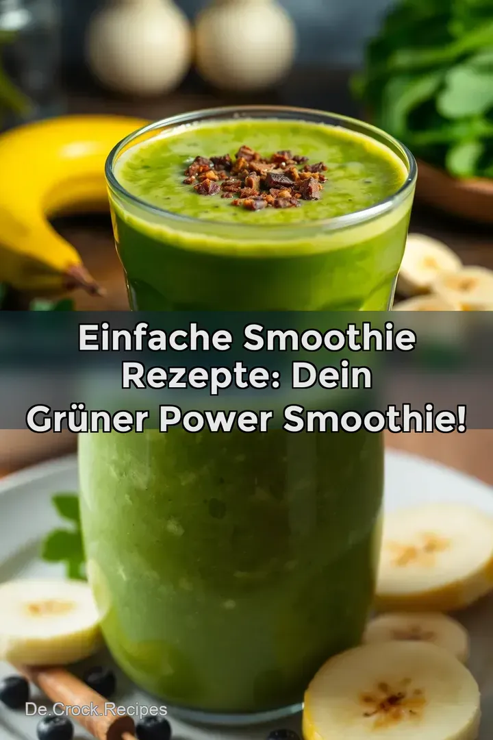 Einfache Smoothie Rezepte: Dein Grüner Power Smoothie!
