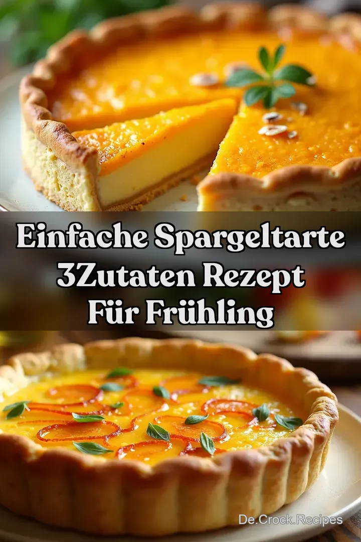 Einfache Spargeltarte 3Zutaten Rezept f&uuml;r Fr&uuml;hling
