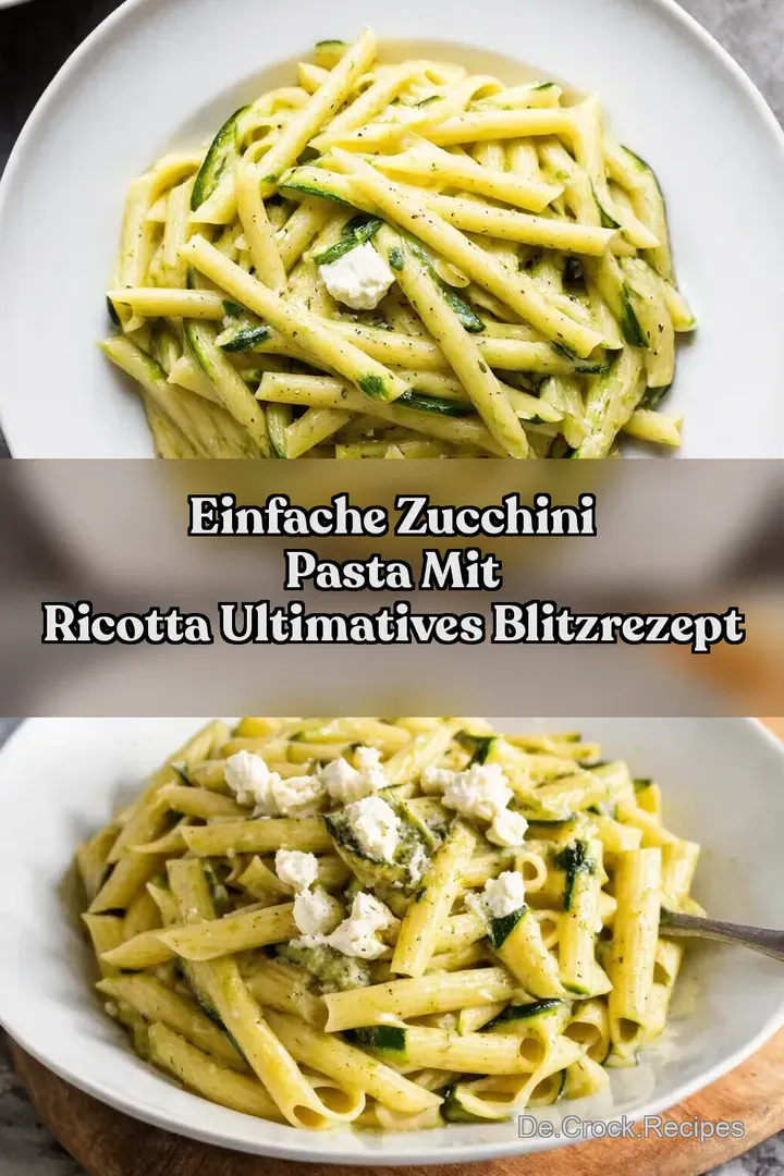 Einfache Zucchini Pasta mit Ricotta Ultimatives Blitzrezept
