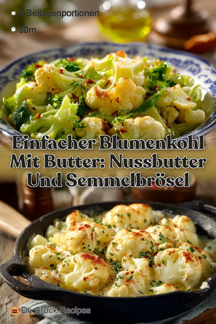 Einfacher Blumenkohl mit Butter: Nussbutter und Semmelbr&ouml;sel