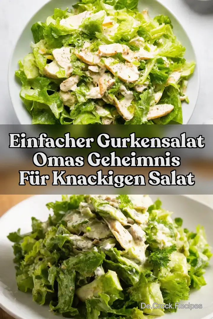 Einfacher Gurkensalat Omas Geheimnis f&uuml;r Knackigen Salat