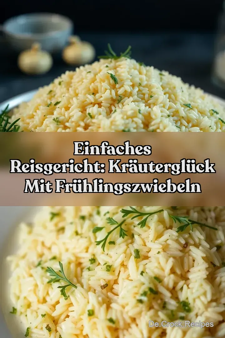 Einfaches Reisgericht: Kräuterglück mit Frühlingszwiebeln