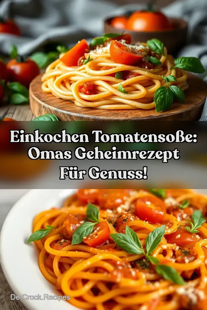 Einkochen Tomatenso&szlig;e: Omas Geheimrezept f&uuml;r Genuss!