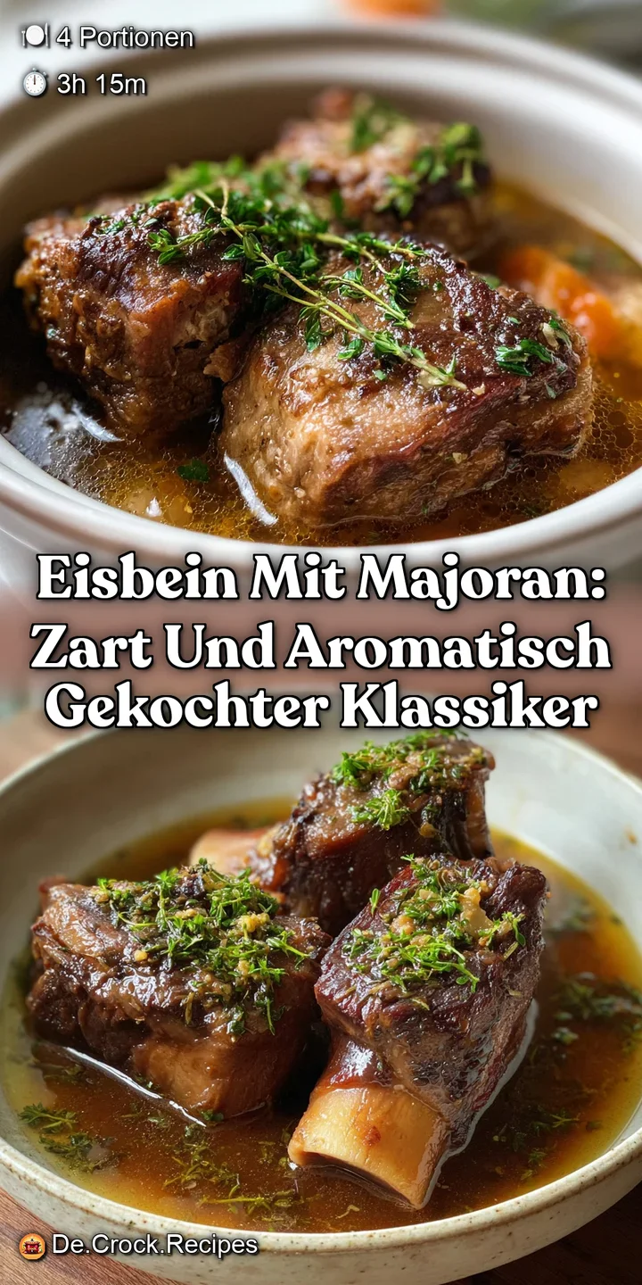 Eisbein mit Majoran: Zart und aromatisch gekochter Klassiker