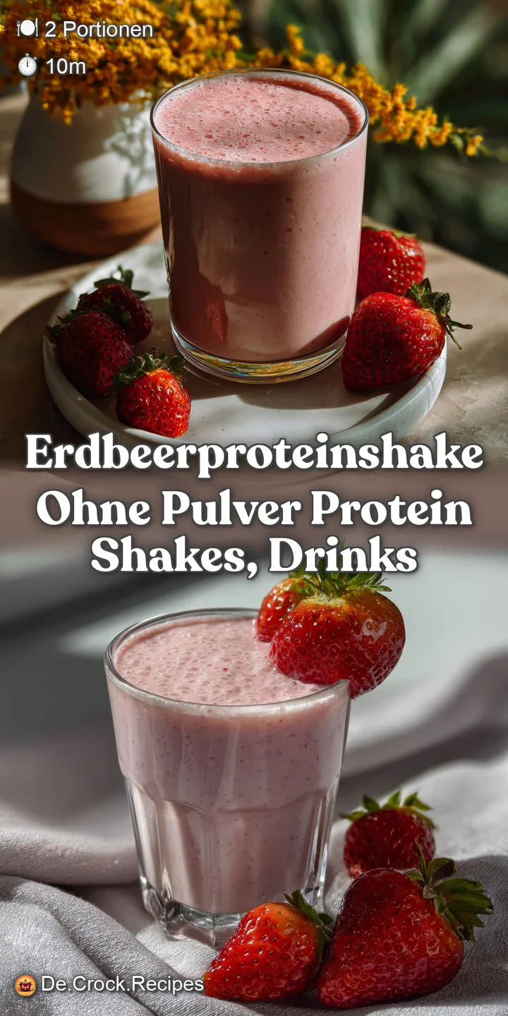 ErdbeerProteinShake Ohne Pulver Protein Shakes Drinks