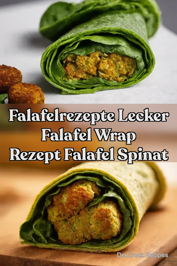 FalafelRezepte Lecker Falafel Wrap Rezept Falafel Spinat