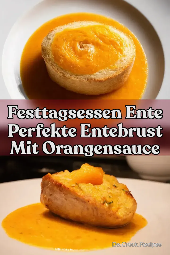 Festtagsessen Ente Perfekte Entebrust mit Orangensauce