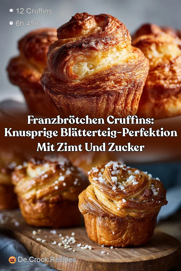 Franzbr&ouml;tchen Cruffins: Knusprige Bl&auml;tterteig-Perfektion mit Zimt und Zucker