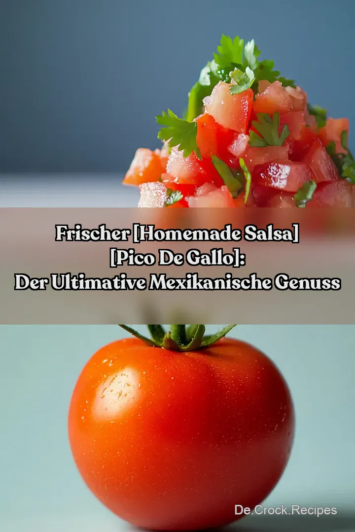 Frischer [Homemade Salsa] [pico de gallo]: Der ultimative mexikanische Genuss