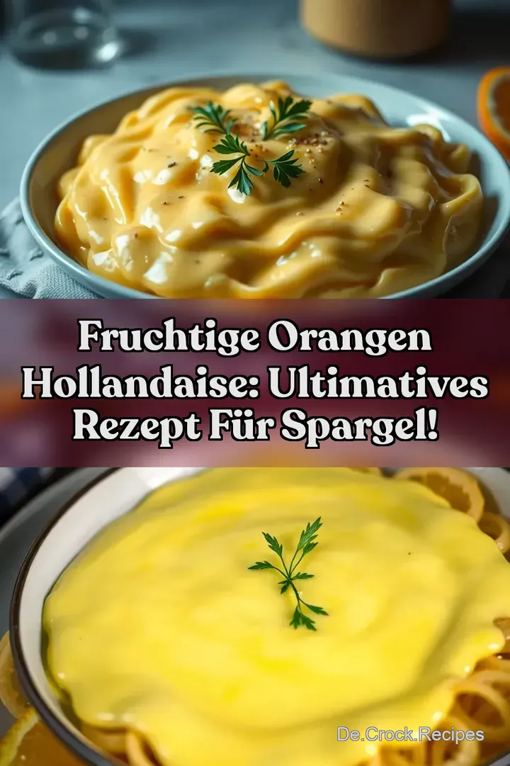 Fruchtige Orangen Hollandaise: Ultimatives Rezept für Spargel!