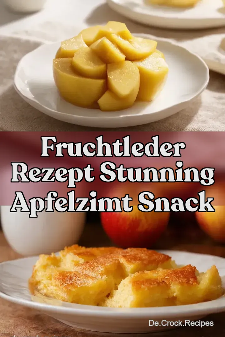 Fruchtleder Rezept Stunning ApfelZimt Snack