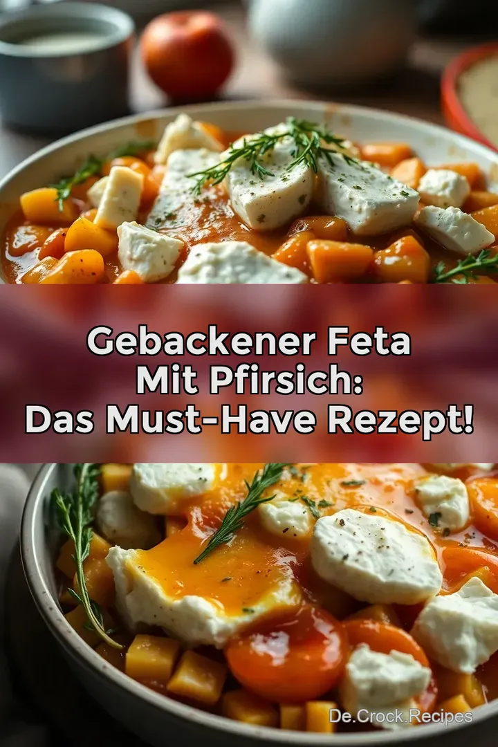 Gebackener Feta mit Pfirsich: Das MUST-HAVE Rezept!
