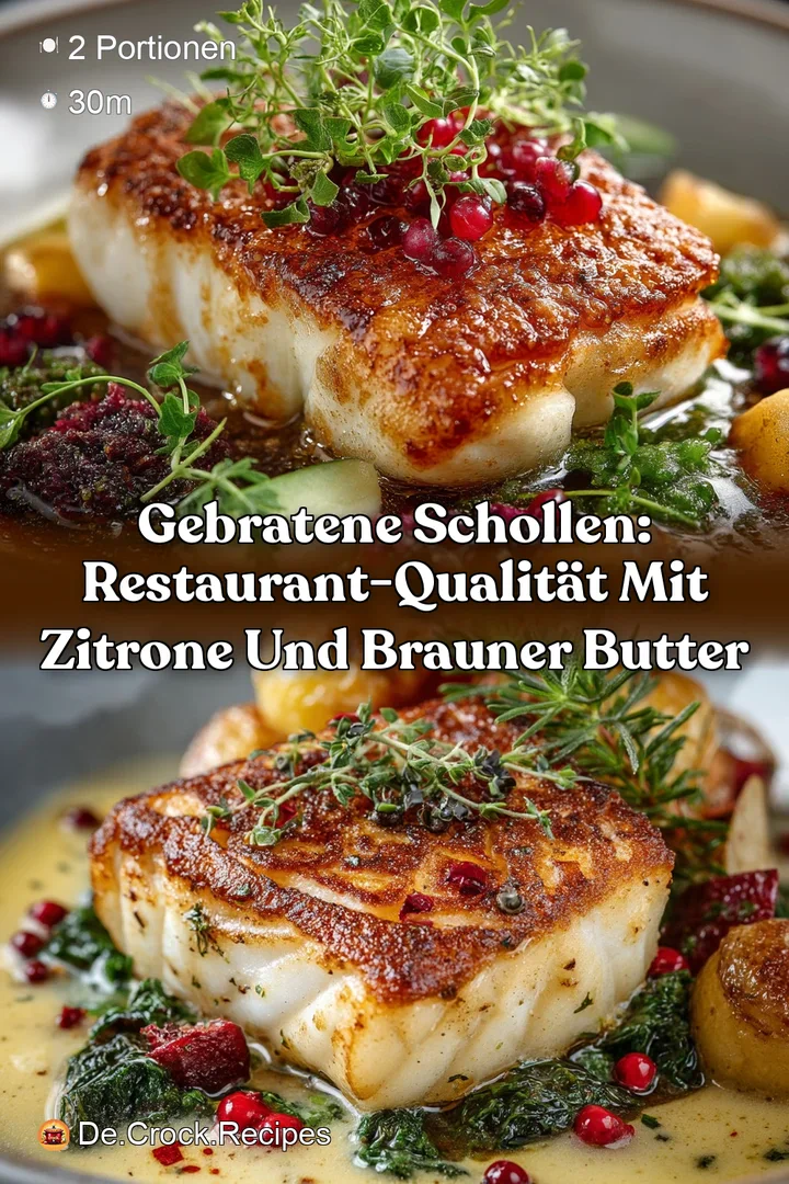 Gebratene Schollen: Restaurant-Qualit&auml;t mit Zitrone und brauner Butter