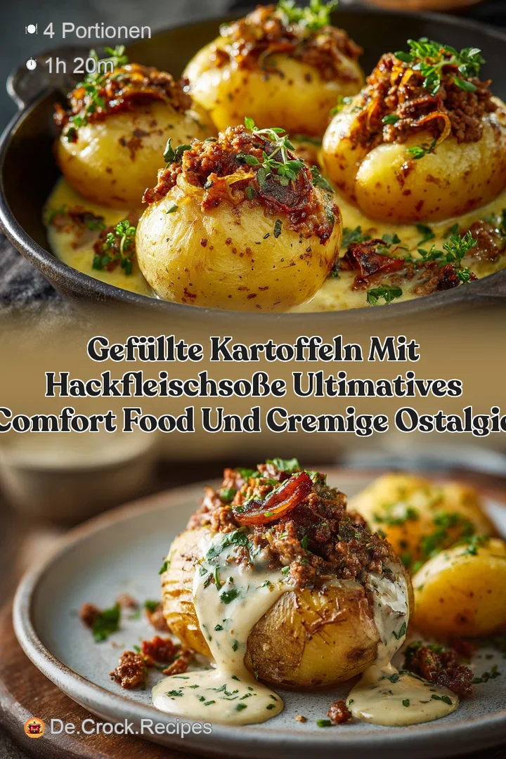 Gef&uuml;llte Kartoffeln mit Hackfleischso&szlig;e Ultimatives Comfort Food und cremige Ostalgie