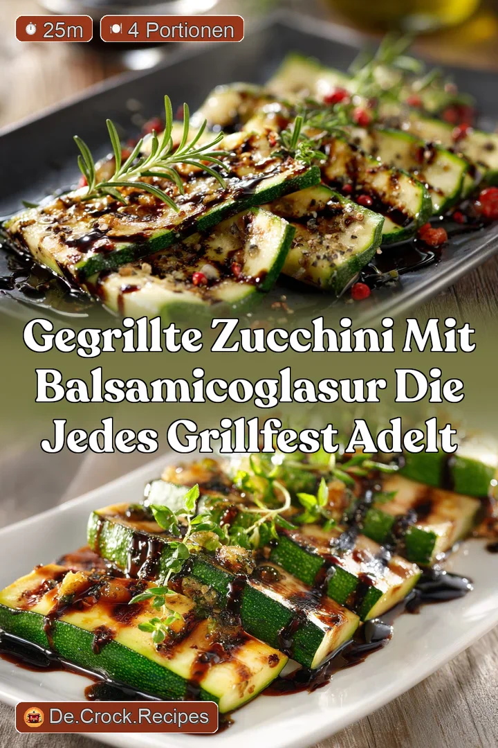 Gegrillte Zucchini mit BalsamicoGlasur die jedes Grillfest adelt