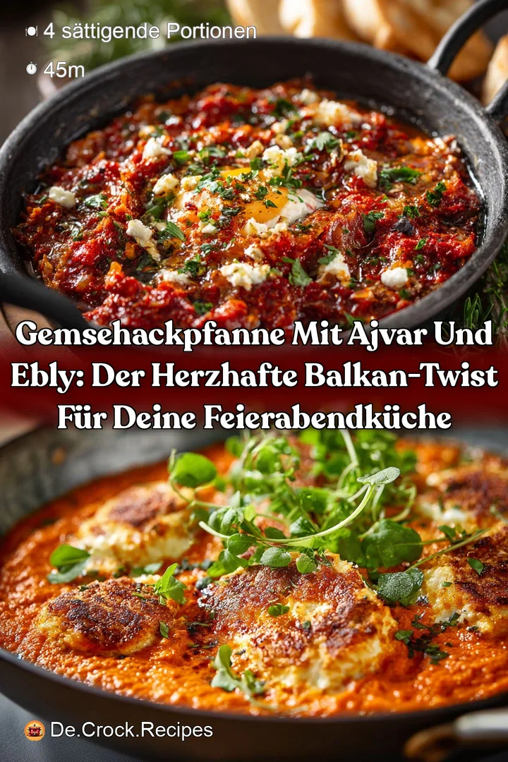 GemseHackPfanne mit Ajvar und Ebly: Der herzhafte Balkan-Twist f&uuml;r deine Feierabendk&uuml;che