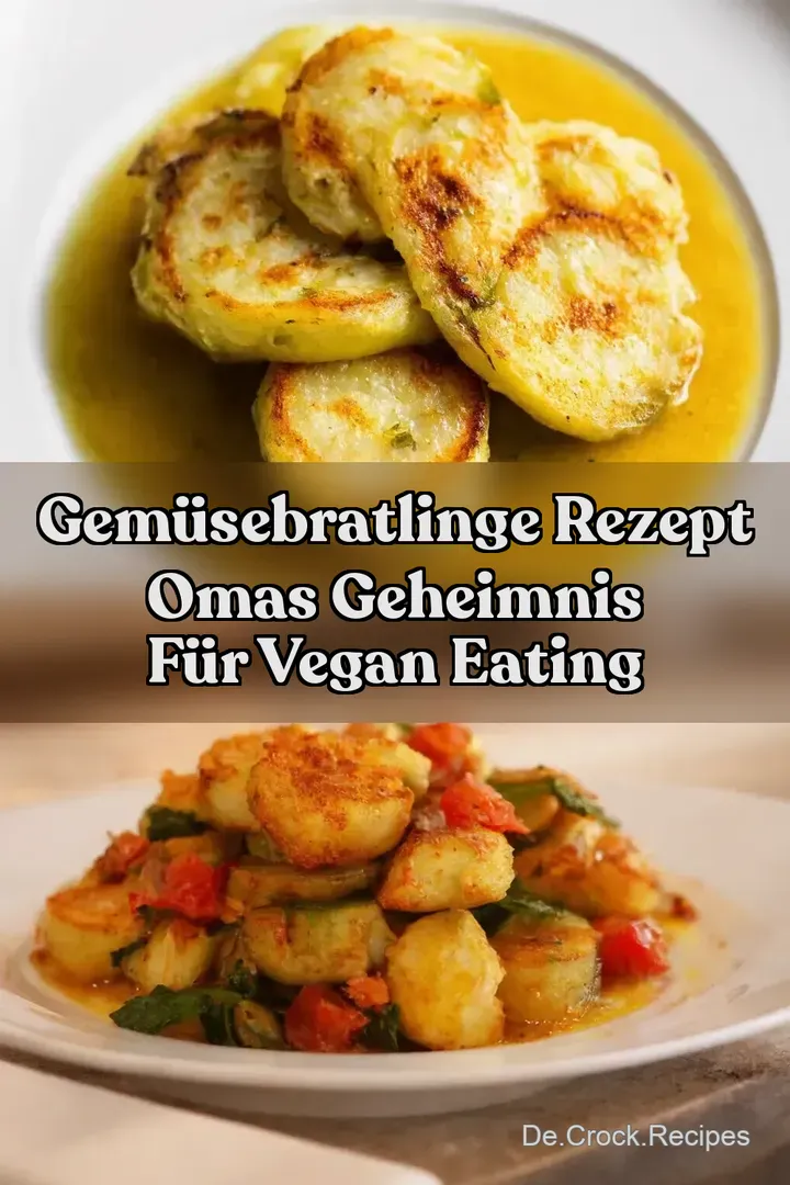Gem&uuml;sebratlinge Rezept Omas Geheimnis f&uuml;r Vegan Eating